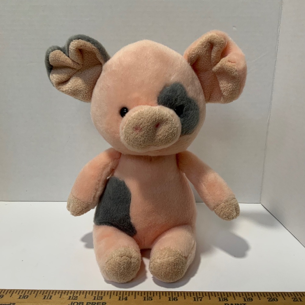 Aurora World Pink Spotted Pig Plush Stuffed Animal Grey Spots 9 Inch 2019